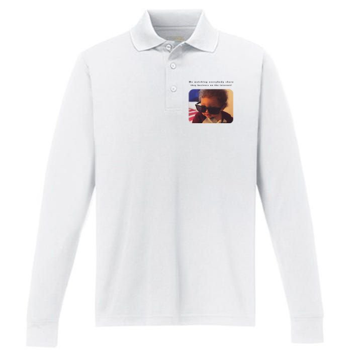 Baby Rey Viral Internet Tee Performance Long Sleeve Polo