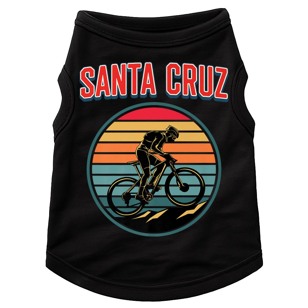 Bike Retro Vintage Santa Cruz Summer Bicycle Biking Premium Doggie Tank
