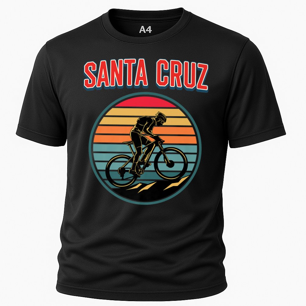 Bike Retro Vintage Santa Cruz Summer Bicycle Biking Premium Performance Shirt