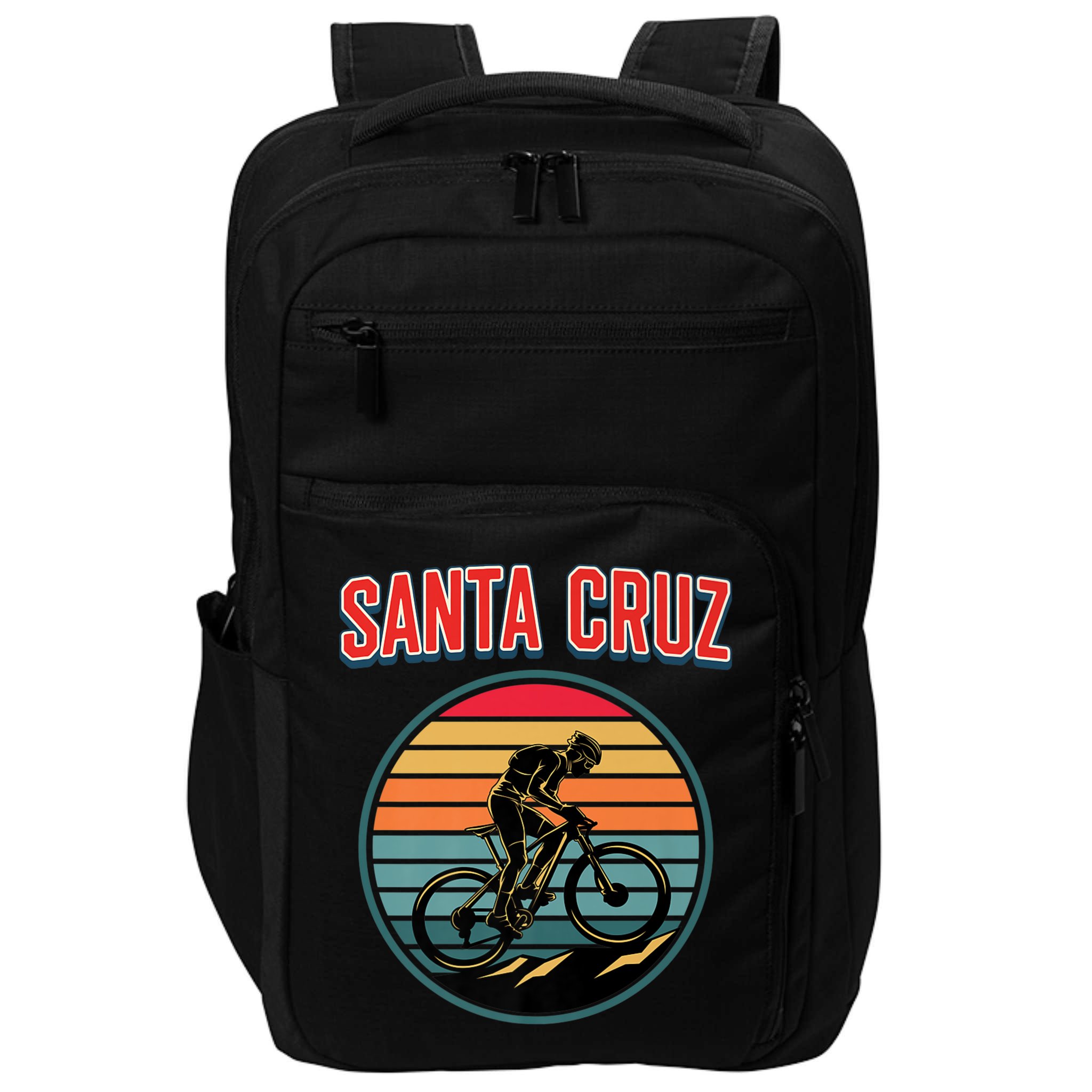 Bike Retro Vintage Santa Cruz Summer Bicycle Biking Premium Impact Tech Backpack