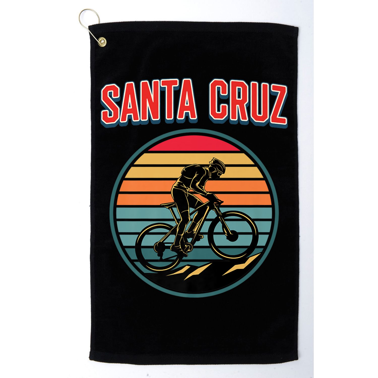 Bike Retro Vintage Santa Cruz Summer Bicycle Biking Premium Golf Towel