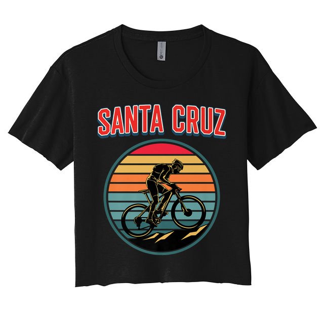 Bike Retro Vintage Santa Cruz Summer Bicycle Biking Premium Crop Top