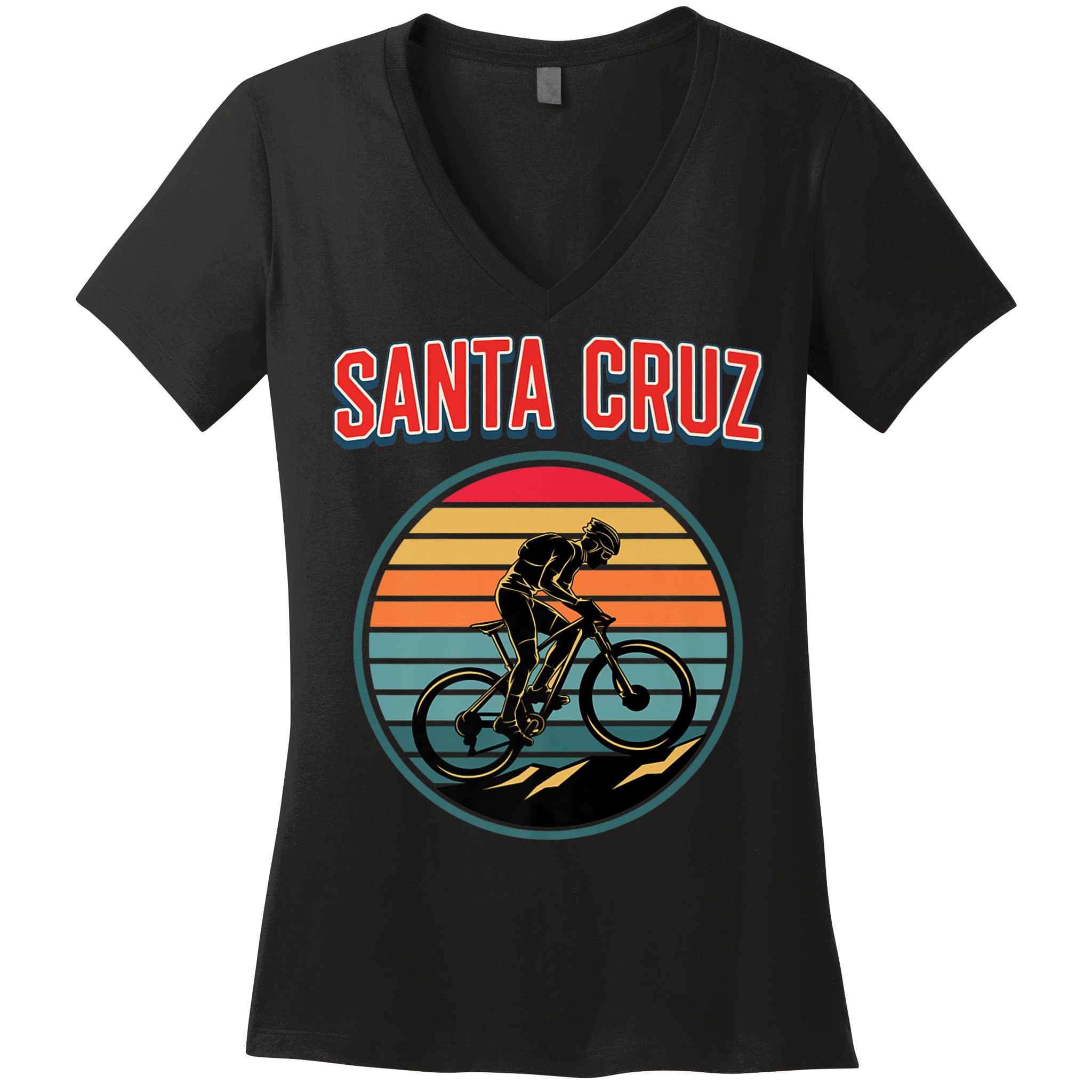 Bike Retro Vintage Santa Cruz Summer Bicycle Biking Premium Women's V-Neck T-Shirt