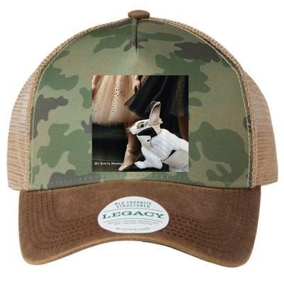 Bunny Rabbit With Ballet Dancers Legacy Tie Dye Trucker Hat