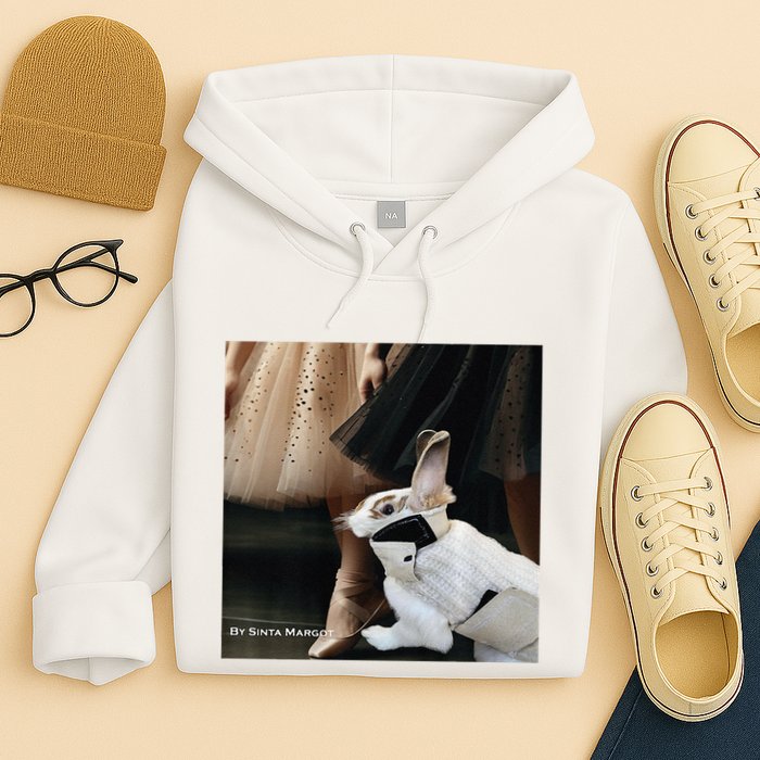 Bunny Rabbit With Ballet Dancers Hoodie