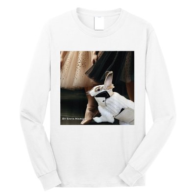 Bunny Rabbit With Ballet Dancers Long Sleeve Shirt