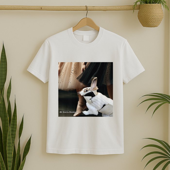 Bunny Rabbit With Ballet Dancers T-Shirt