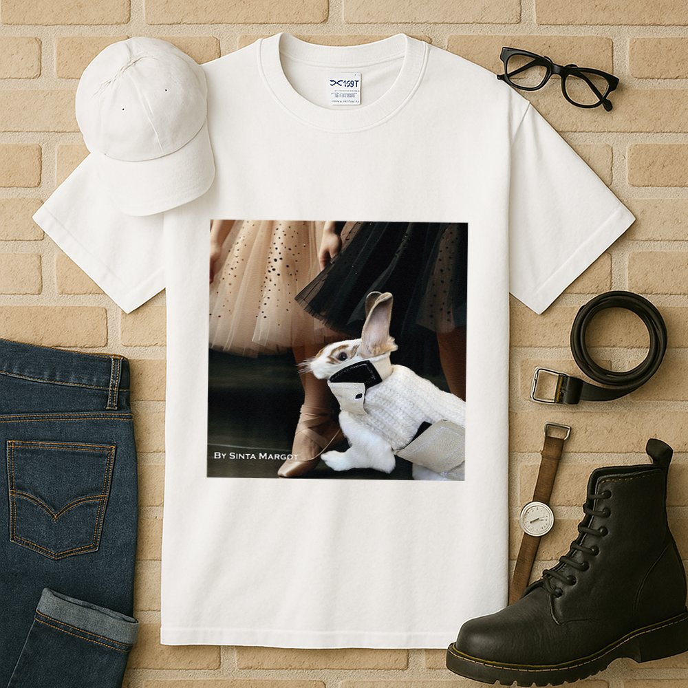 Bunny Rabbit With Ballet Dancers Tall T-Shirt