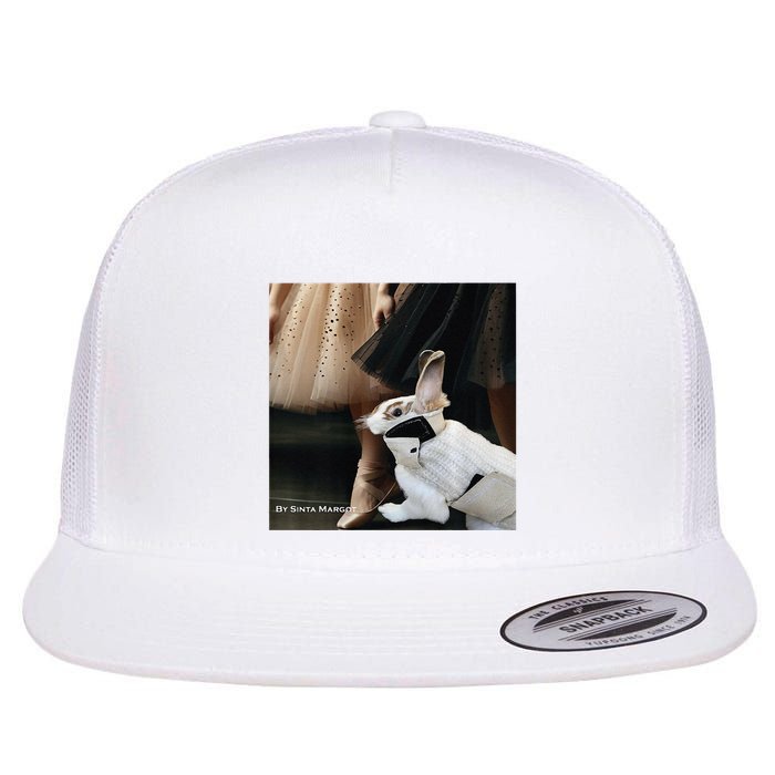 Bunny Rabbit With Ballet Dancers Flatbill Hat