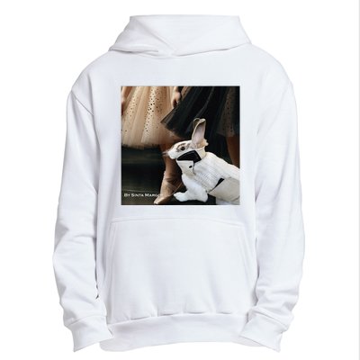 Bunny Rabbit With Ballet Dancers Urban Pullover Hoodie