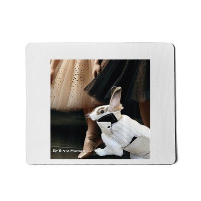 Bunny Rabbit With Ballet Dancers Mousepad