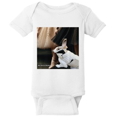 Bunny Rabbit With Ballet Dancers Baby Bodysuit