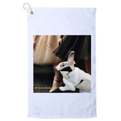Bunny Rabbit With Ballet Dancers Golf Towel