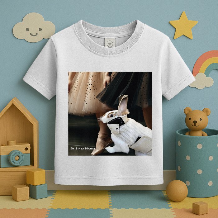 Bunny Rabbit With Ballet Dancers Toddler T-Shirt