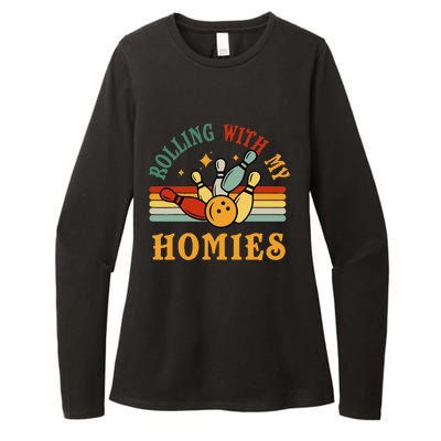 Bowlingshirt Rolling With My Homies Funny Bowler Womens CVC Long Sleeve Shirt