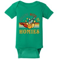 Bowlingshirt Rolling With My Homies Funny Bowler Baby Bodysuit