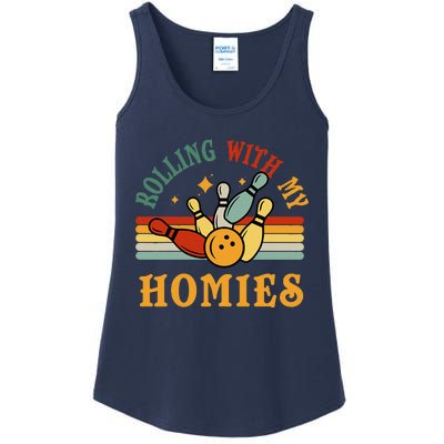 Bowlingshirt Rolling With My Homies Funny Bowler Ladies Essential Tank