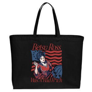 Betsy Ross Was A Bad Bitch Cotton Canvas Jumbo Tote