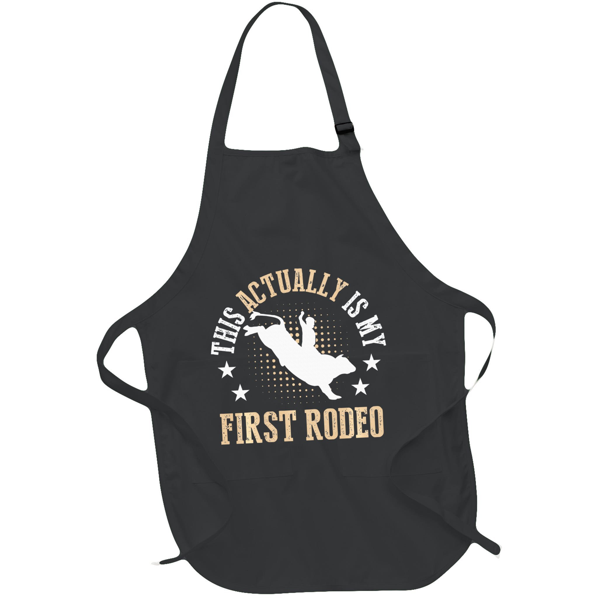 Bull Riding Western Cowboy This Actually Is My First Rodeo Apron
