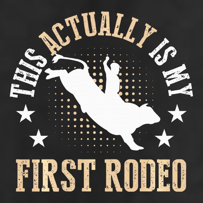 Bull Riding Western Cowboy This Actually Is My First Rodeo Adult Drive Performance Visor