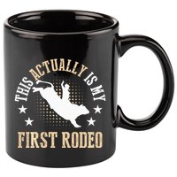 Bull Riding Western Cowboy This Actually Is My First Rodeo 11oz C Handle Ceramic Mug