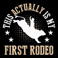 Bull Riding Western Cowboy This Actually Is My First Rodeo Drawstring Bag