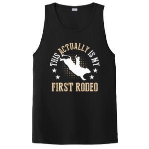 Bull Riding Western Cowboy This Actually Is My First Rodeo PosiCharge Competitor Tank