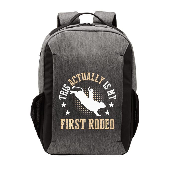 Bull Riding Western Cowboy This Actually Is My First Rodeo Vector Backpack