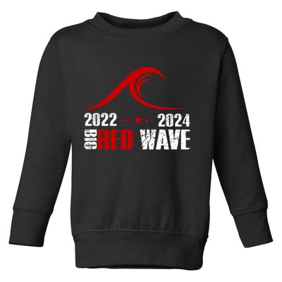 Big Red Wave Pro Republican 2024 Toddler Sweatshirt