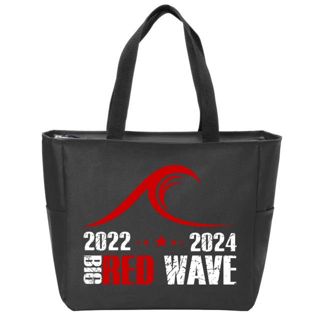 Big Red Wave Pro Republican 2024 Zip Tote Bag