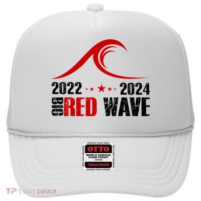 Big Red Wave Pro Republican 2024 High Crown Mesh Back Trucker Hat