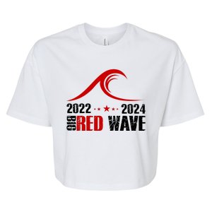 Big Red Wave Pro Republican 2024 Bella+Canvas Jersey Crop Tee