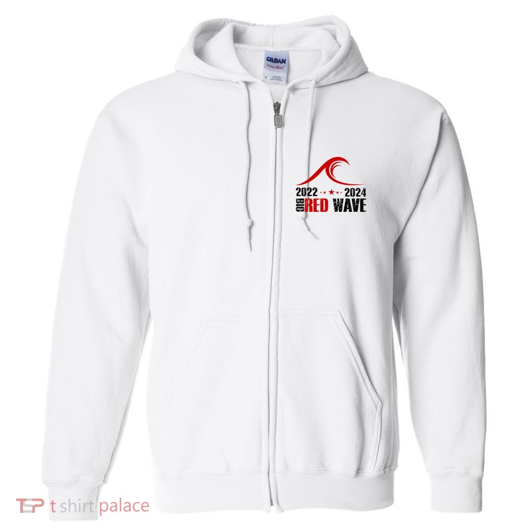 Big Red Wave Pro Republican 2024 Full Zip Hoodie