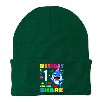 Birthday Shark 1st Girl One 1 Year Old Family Knit Cap Winter Beanie