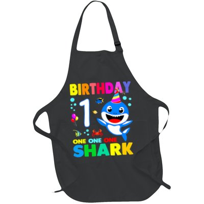 Birthday Shark 1st Girl One 1 Year Old Family Apron