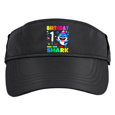 Birthday Shark 1st Girl One 1 Year Old Family Adult Drive Performance Visor