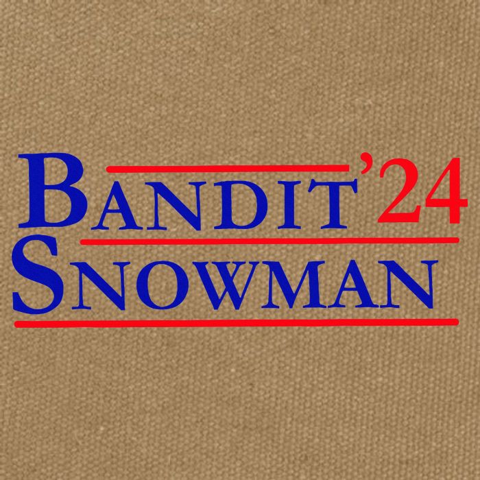 Bandit Snowman 24 Retro Election Style Funny 2024 Bandit Cotton Canvas Backpack