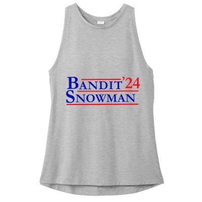 Bandit Snowman 24 Retro Election Style Funny 2024 Bandit Ladies PosiCharge Tri-Blend Wicking Tank