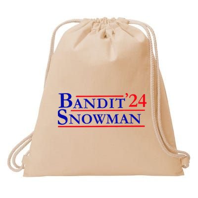 Bandit Snowman 24 Retro Election Style Funny 2024 Bandit Drawstring Bag