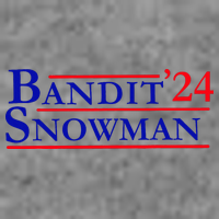 Bandit Snowman 24 Retro Election Style Funny 2024 Bandit Toddler Hoodie