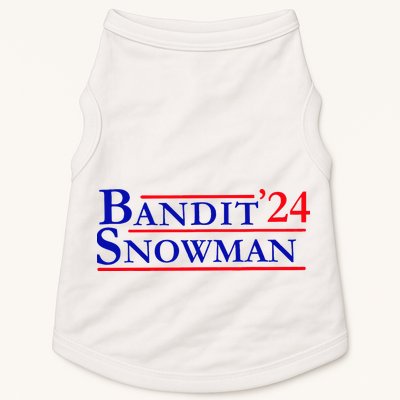 Bandit Snowman 24 Retro Election Style Funny 2024 Bandit Doggie Tank