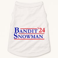 Bandit Snowman 24 Retro Election Style Funny 2024 Bandit Doggie Tank