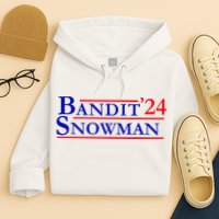 Bandit Snowman 24 Retro Election Style Funny 2024 Bandit Hoodie