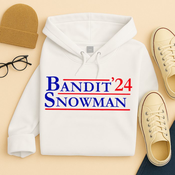 Bandit Snowman 24 Retro Election Style Funny 2024 Bandit Hoodie