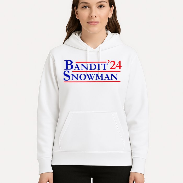 Bandit Snowman 24 Retro Election Style Funny 2024 Bandit Hoodie