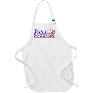 Bandit Snowman 24 Retro Election Style Funny 2024 Bandit Full-Length Apron With Pockets