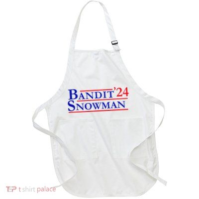 Bandit Snowman 24 Retro Election Style Funny 2024 Bandit Apron