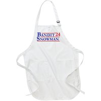 Bandit Snowman 24 Retro Election Style Funny 2024 Bandit Full-Length Apron With Pockets