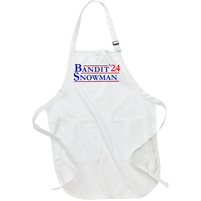 Bandit Snowman 24 Retro Election Style Funny 2024 Bandit Full-Length Apron With Pockets