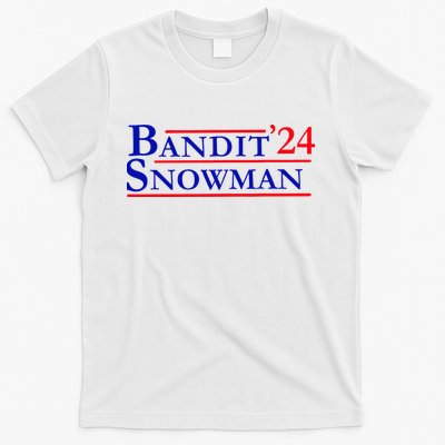 Bandit Snowman 24 Retro Election Style Funny 2024 Bandit T-Shirt